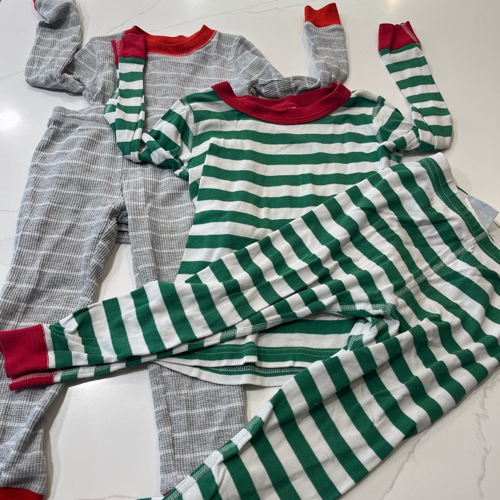 Pair of Christmas Pajamas 4T EUC